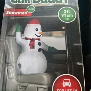 Inflatable Snowman Car Buddy - White and Red